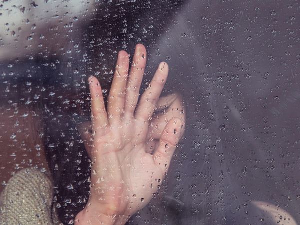 woman at window